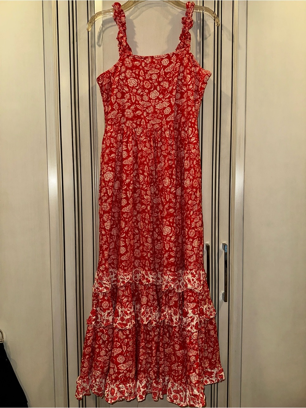 Red Floral Maxi Sundress